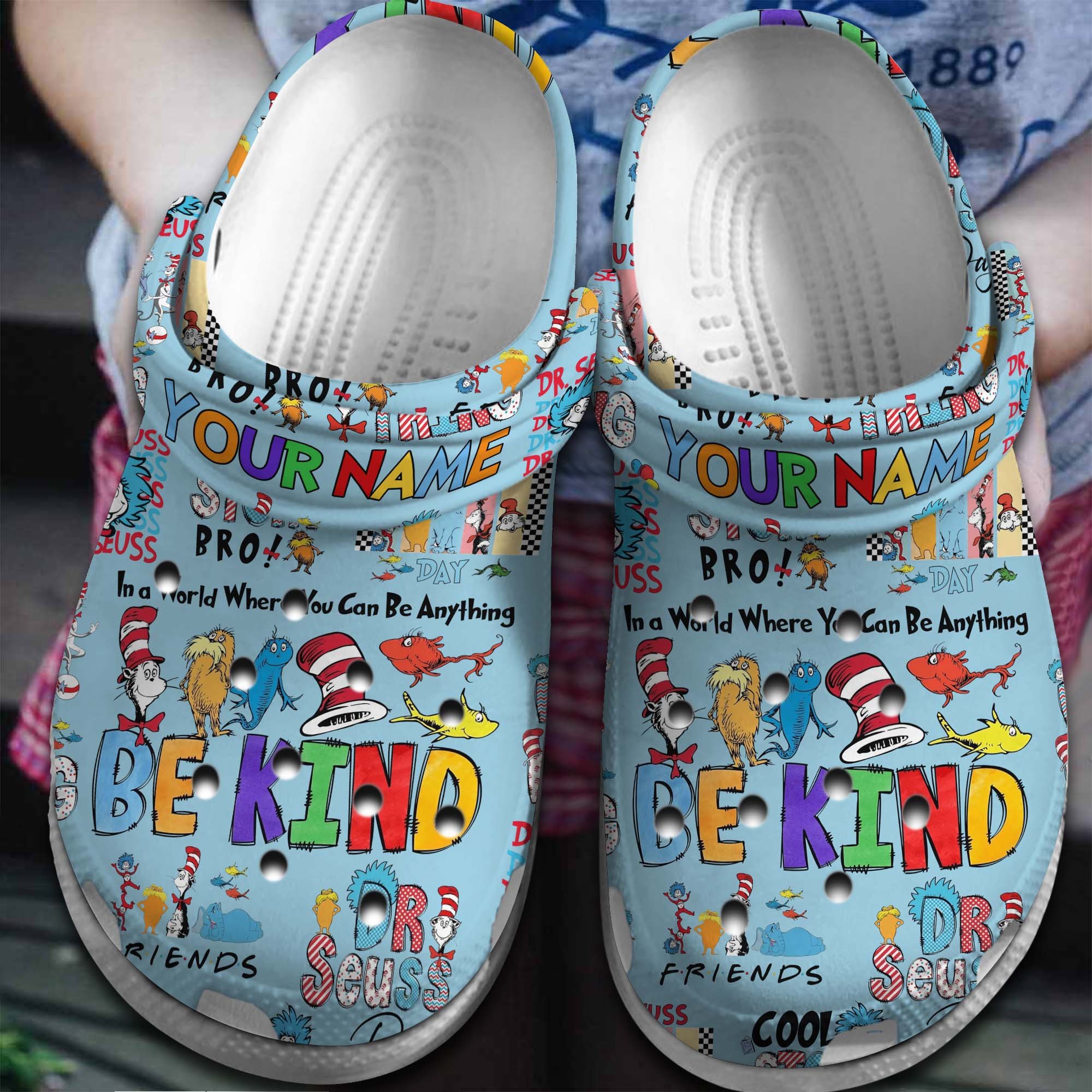 Dr Seuss Cartoon Crocs Crocband Clogs Shoes Comfortable For Men Women and Kids 2