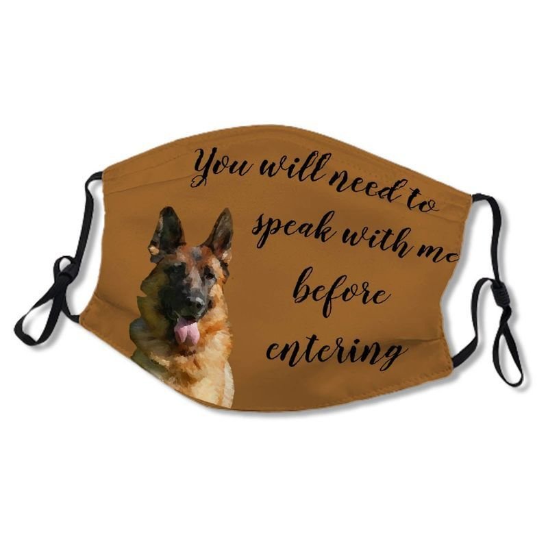 Funny German Shepherd Doormat Face Covering Great Gift For Lover Cotton Mask 1-5 Pcs For Kid & Adult All Over Print Face Mask Covering For Adults And Kids