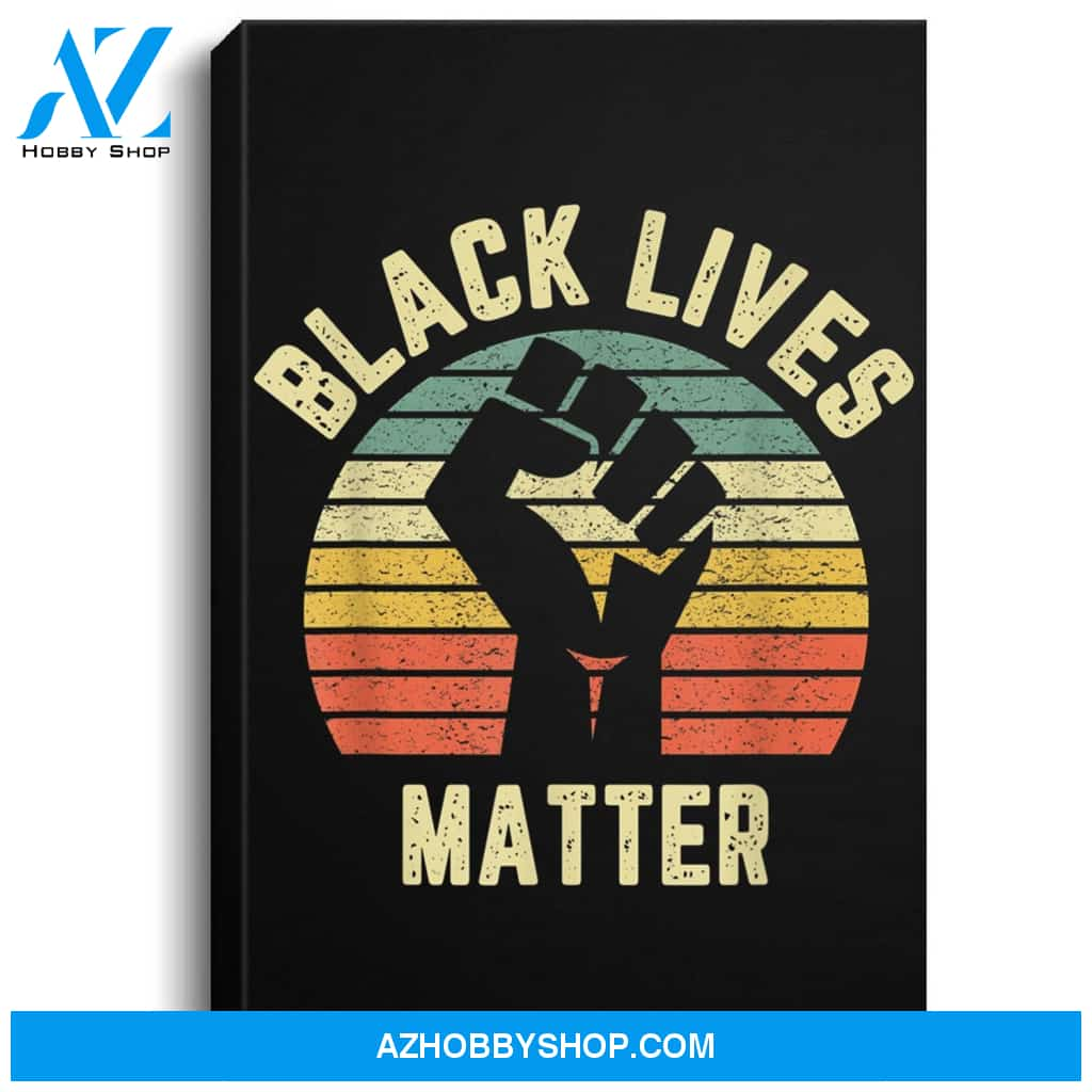 Black Lives Matter Cool Retro Design For Blm Portrait Canvas