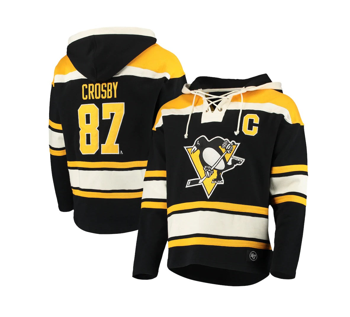 Sidney Crosby 47 Brand Penguins Lacer Jersey Hoodie