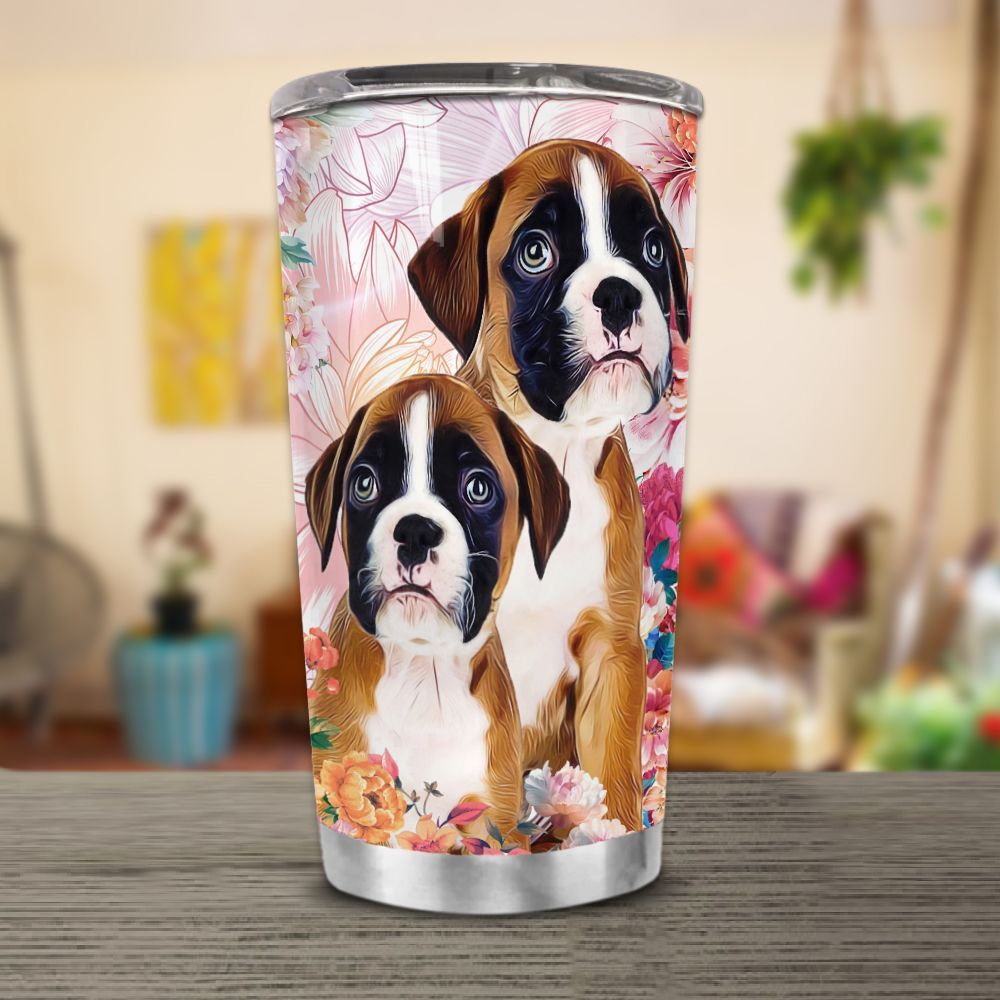 Boxer Flower Tumbler