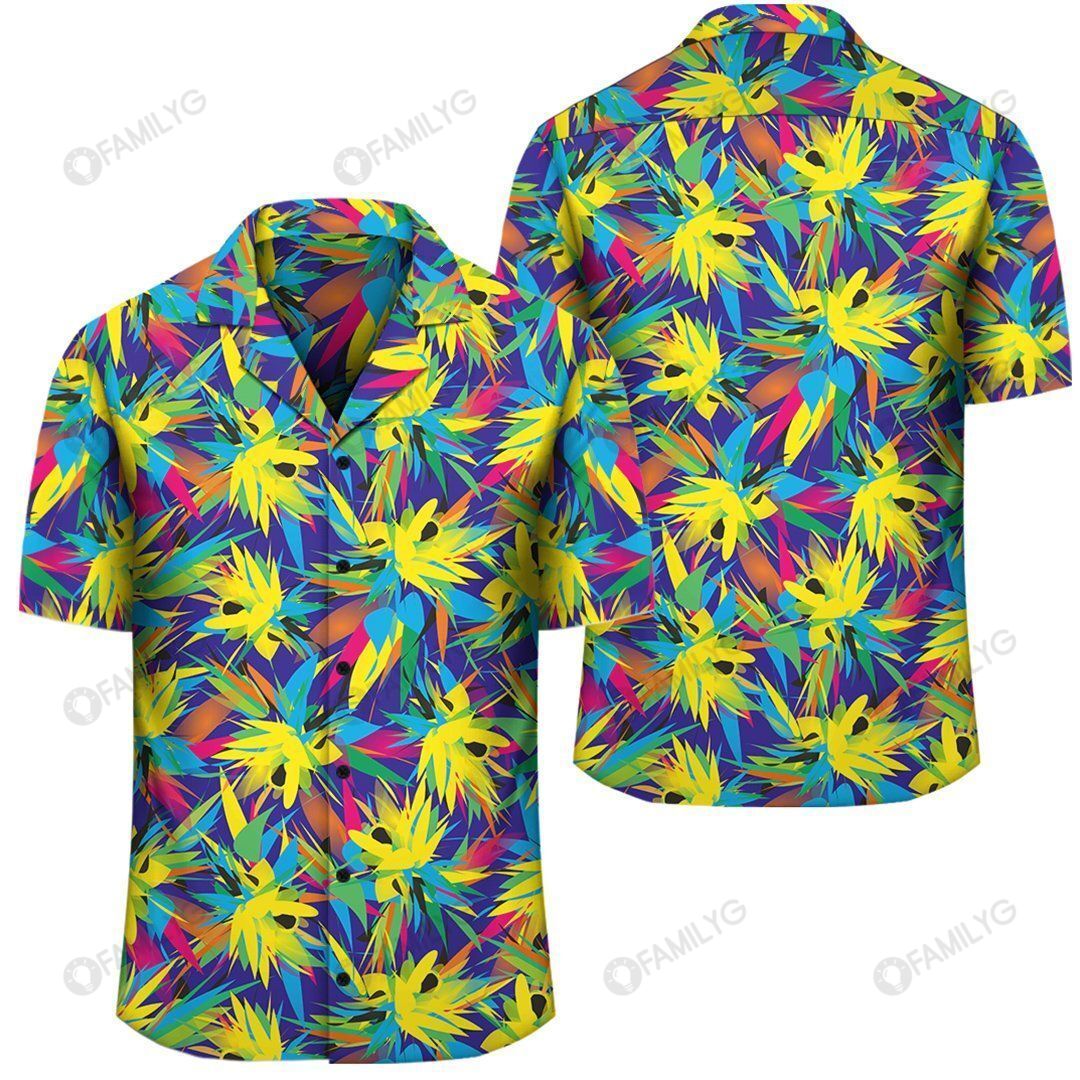 Tropical Pattern Mix Hawaiian Shirt Summer Hawaiian For Men, Women, Couple