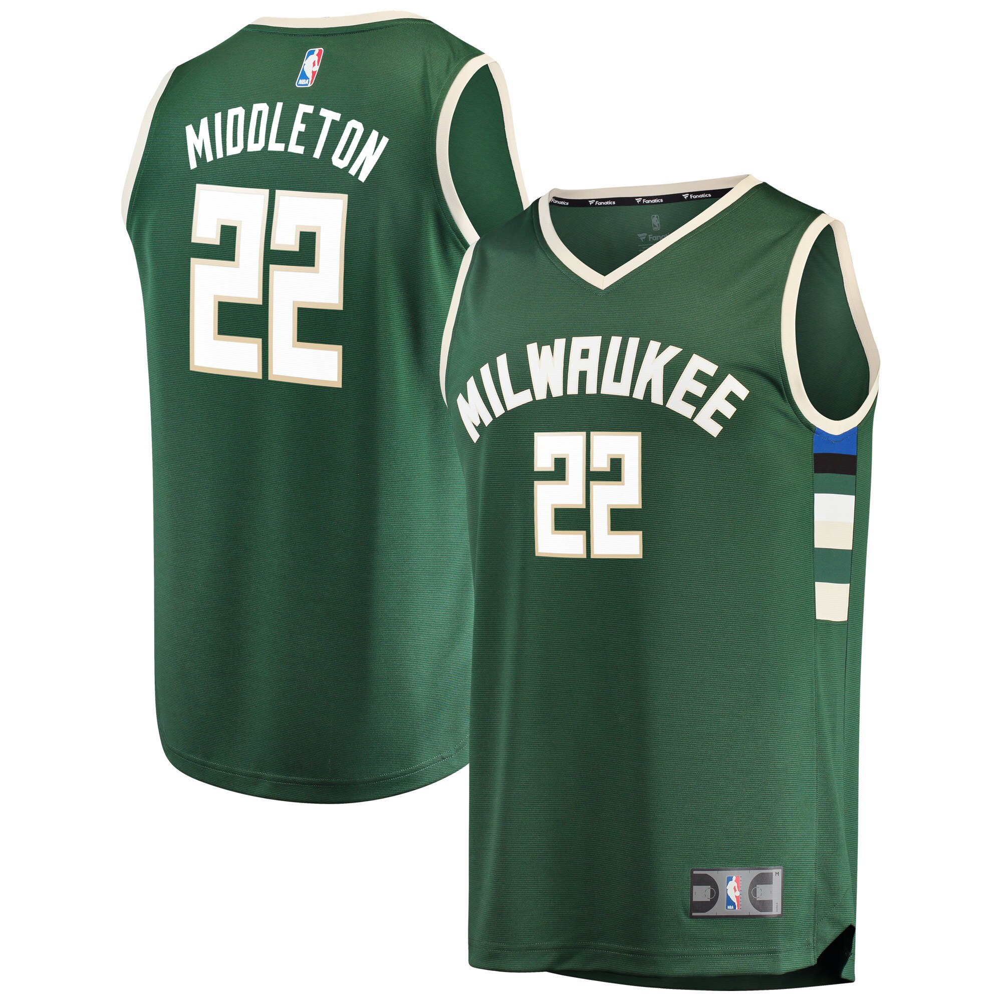 Khris Middleton Milwaukee Bucks Fast Break Road Player Jersey Green – Icon Edition