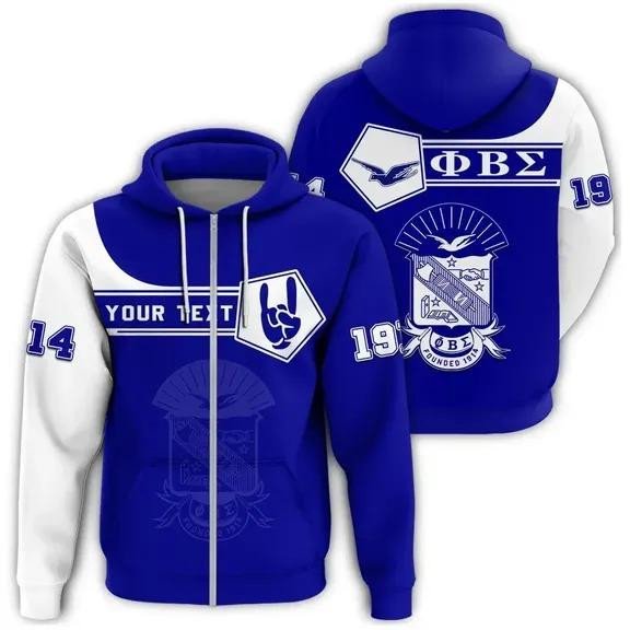 Fraternity Hoodie – Personalized Phi Beta Sigma Zipper Hoodie Ronald Mckenzie