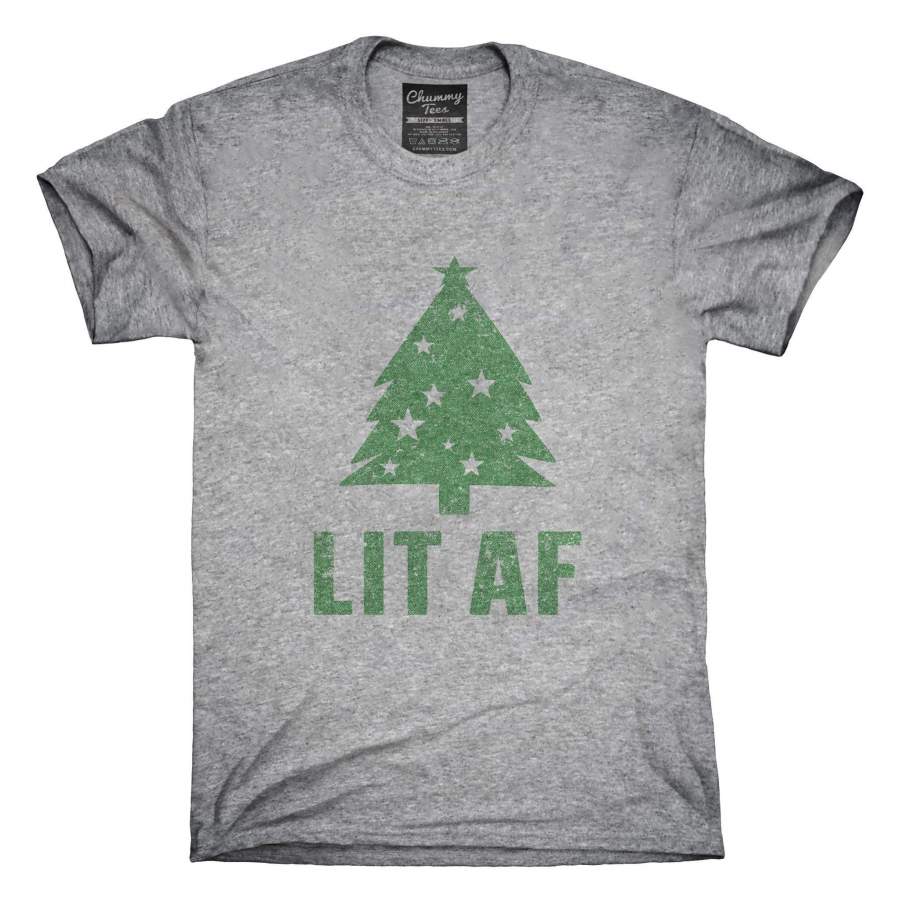 Lit Af Christmas Tree T-Shirt, Hoodie, Tank Top