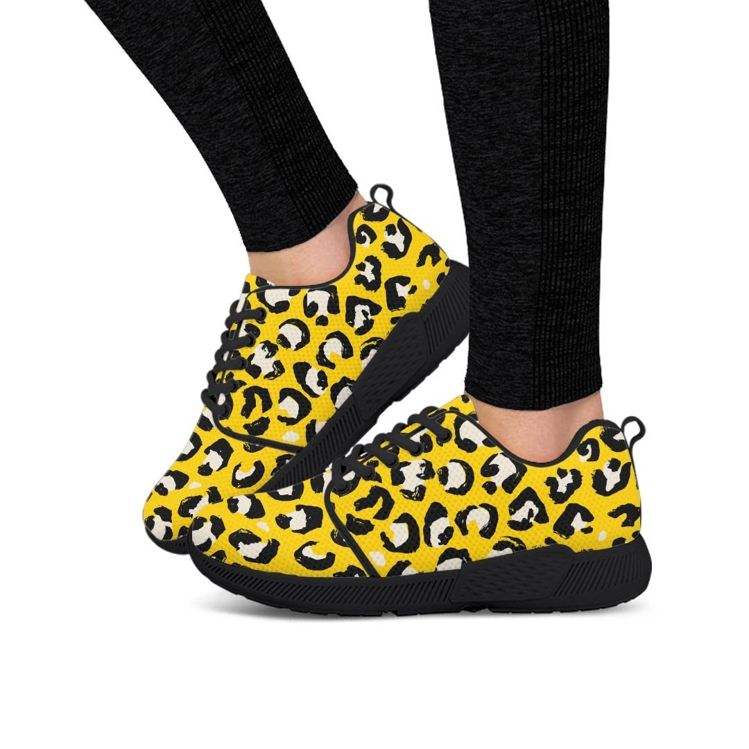 Yellow Leopard Women’S Athletic Shoes