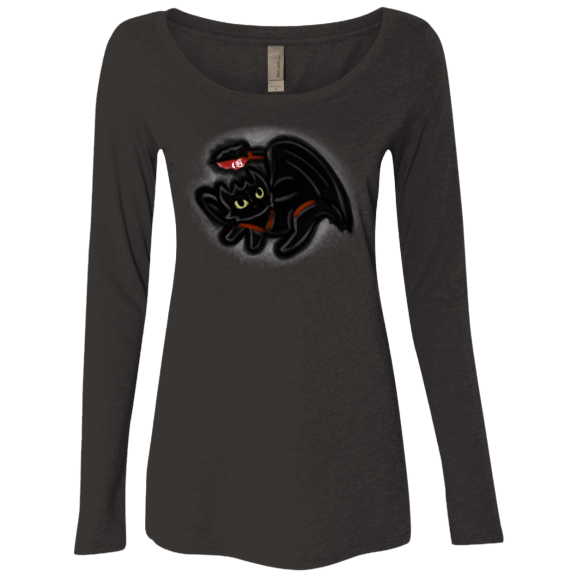 Toothless Simba Womens Triblend Long Sleeve Shirt