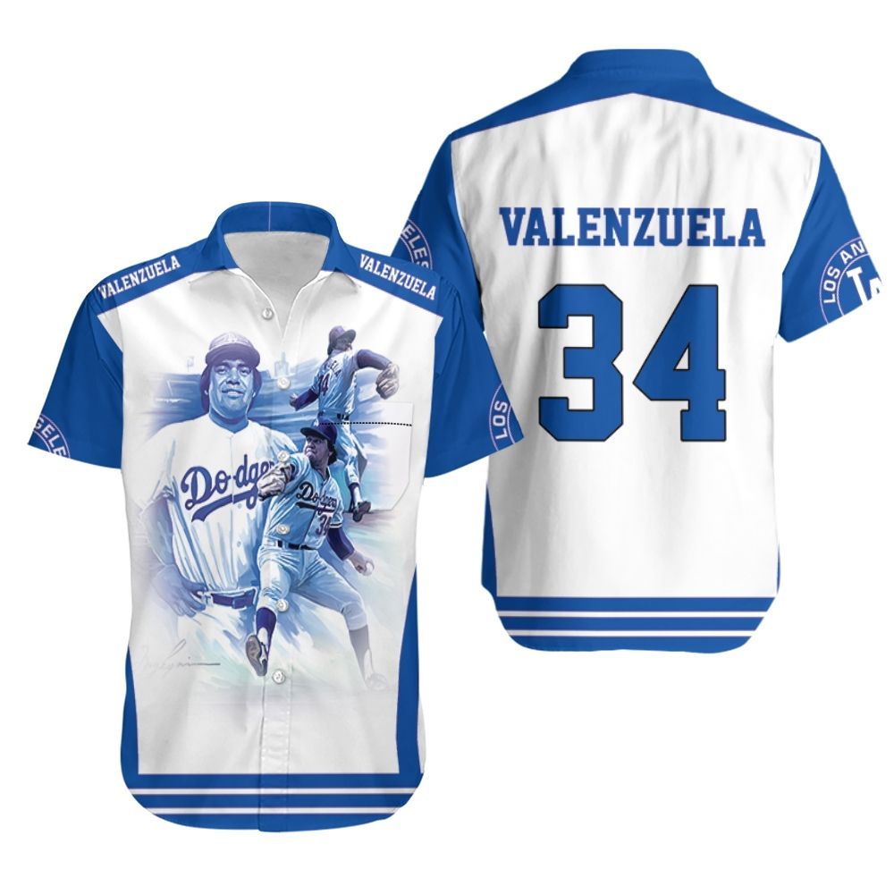 Fernando Valenzuela La Dodgers Hawaiian Shirt