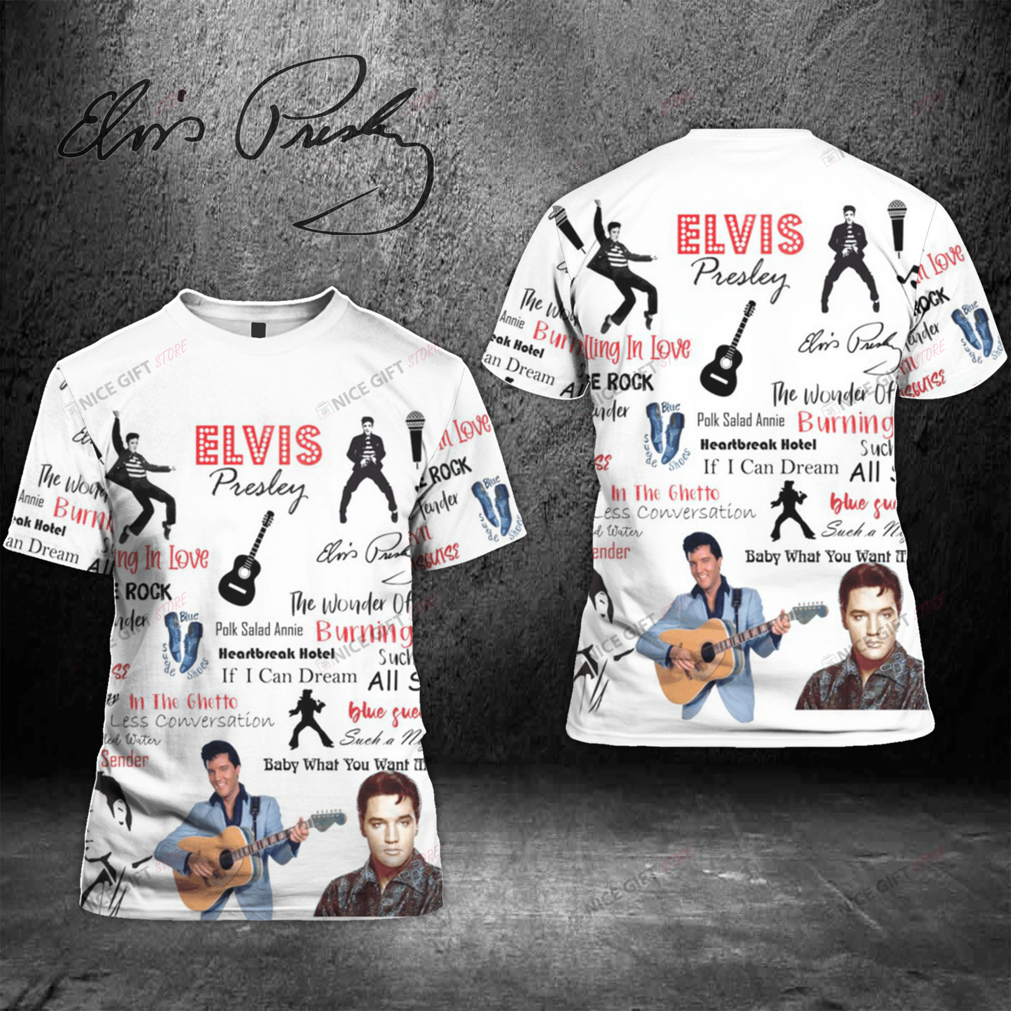 Elvis Presley 3D T-Shirt 3Ts-A0V1