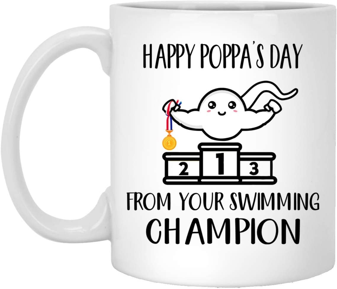 Happy Poppa’S Day From Your Swimming Champion Sperm Mug – Father’S Day Gift 15Oz