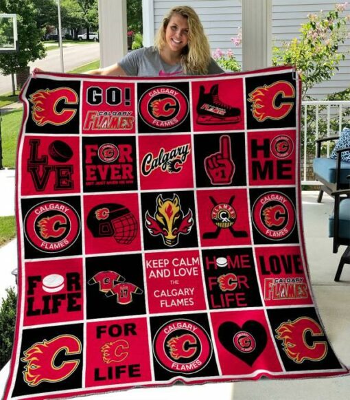 Calgary Flames 2 Quilt Blanket A95