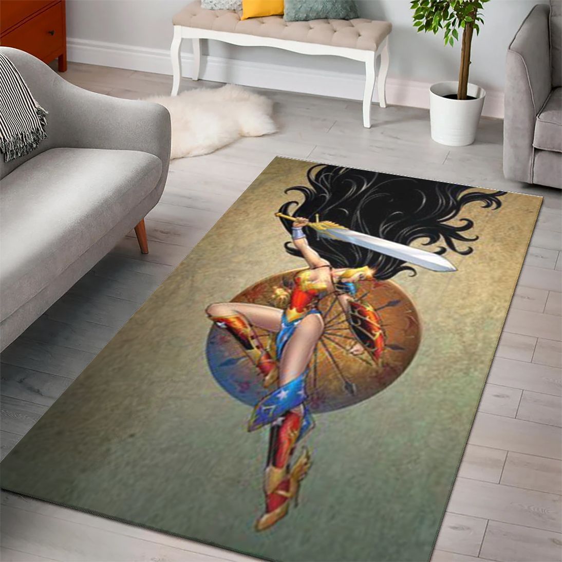 Wonder Woman DC Comic Movies Area Rugs Living Room Carpet Floor Decor The US Decor