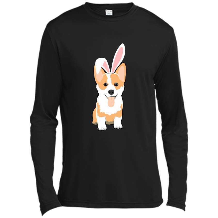 Corgi Easter Day Bunny Dog Lover Shirt Long Sleeve Moisture Absorbing Shirt