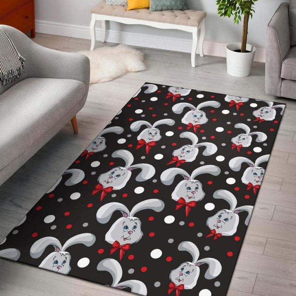 Rabbit Pattern Print Design Rug RCDD81F41722