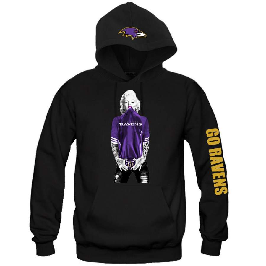 Marilyn Monroe Ravens Hoodie “3 Prints” Sports Clothing