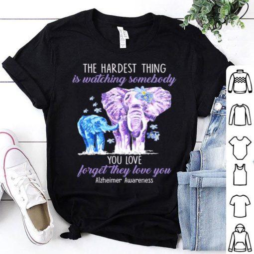 Elephants Alzheimer Awareness Unisex T Shirt | Full Size | Adult | Black | H1295