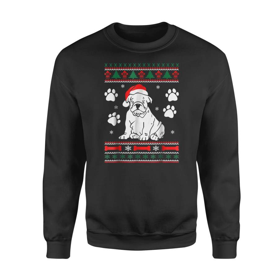 Bulldog Dog Ugly Christmas Sweater Xmas Sweatshirt