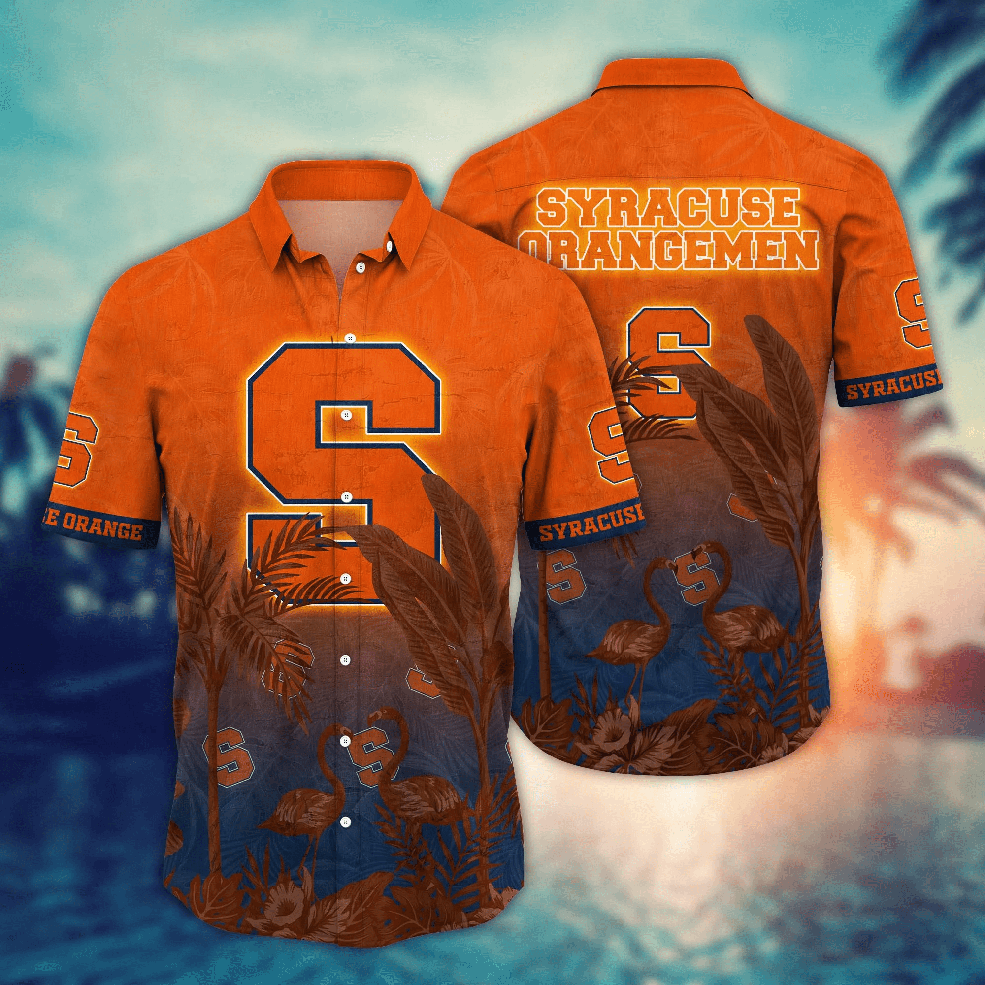 Syracuse Orange NCAA Hawaiian Shirt Tropicaltime Aloha Shirt