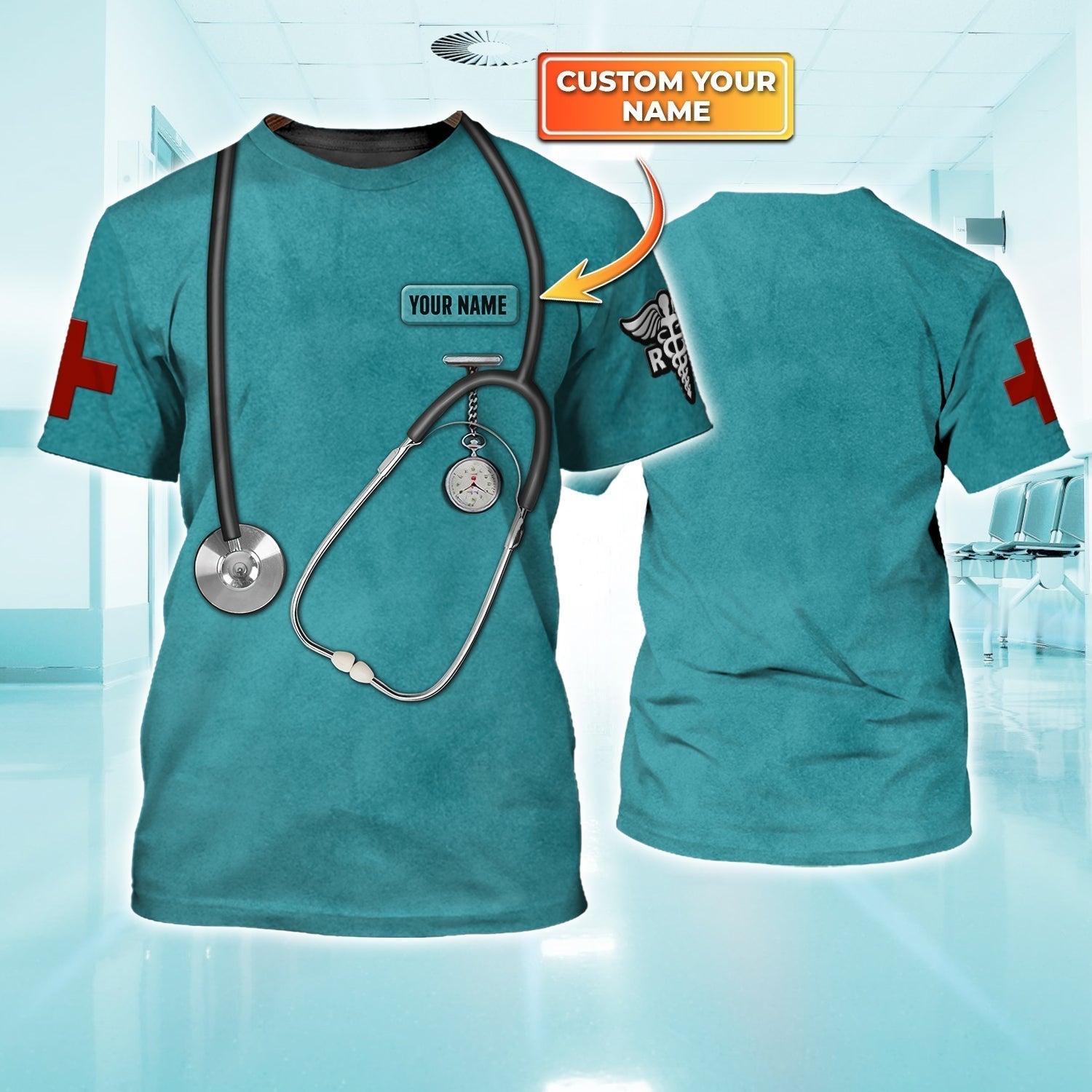 Custom Nurse Shirt For Men Women, Coolspod Nurse 3D T Shirt