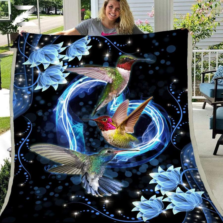 Zalooo – FLEECE BLANKET – Hummingbirds