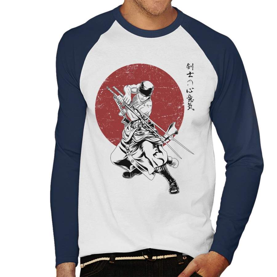 Pirate Hunter Zoro The Sword Master One Piece Men’s Baseball Long Sleeved T-shirt