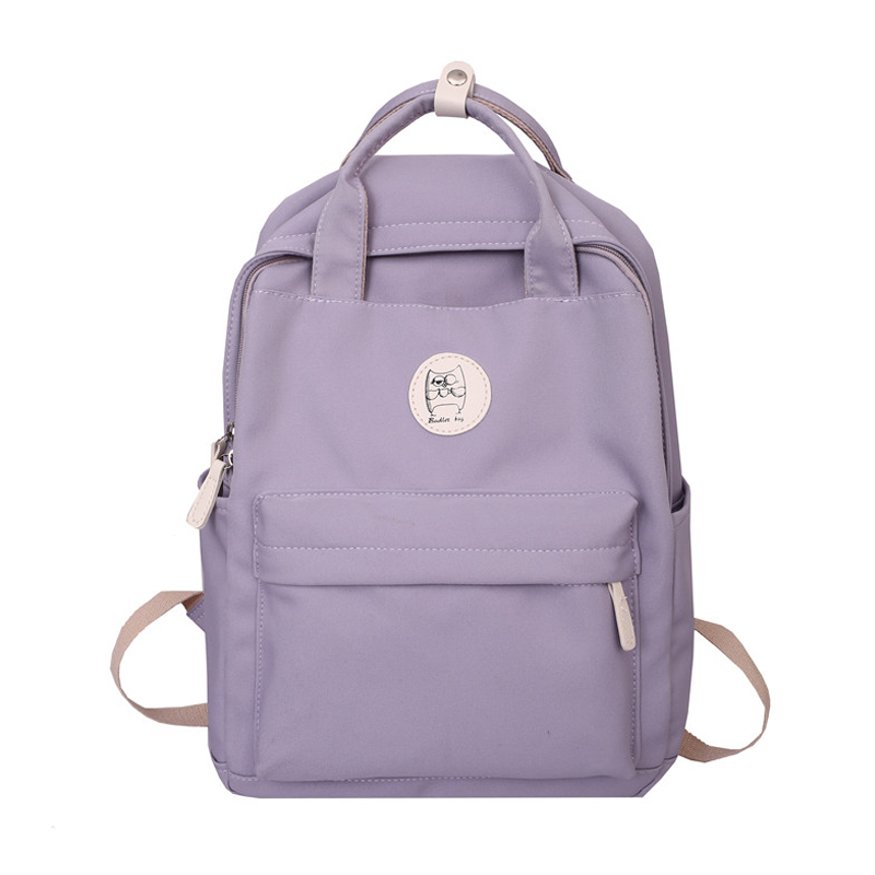 2022 Fashion Nylon Women Backpack Candy Color School Bag For Girl Korean Style Student School Backpack Female Cute Travel Bag alx