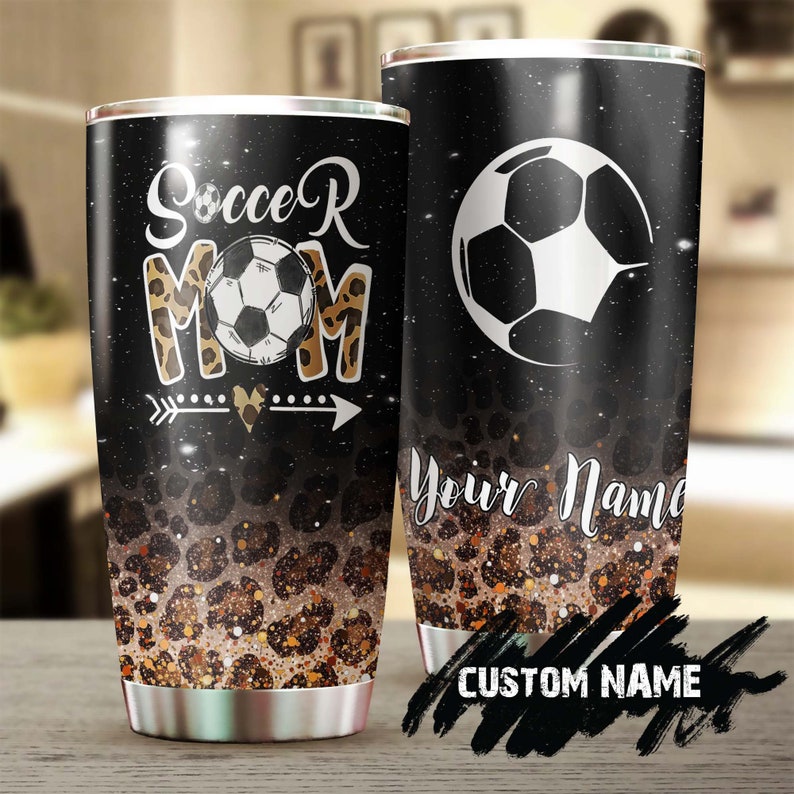 Soccer Mom Soccer Lover Personalized Tumbler-Birthday Gift Christmas Gift Mother’S Day Gift For Mom From Son Daughter