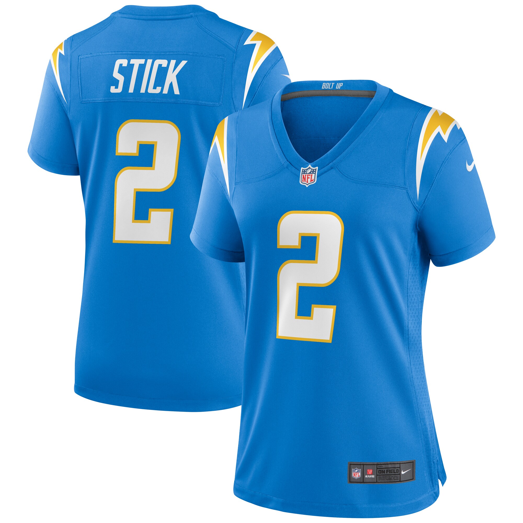 Easton Stick Los Angeles Chargers Women's Game Jersey – Powder Blue