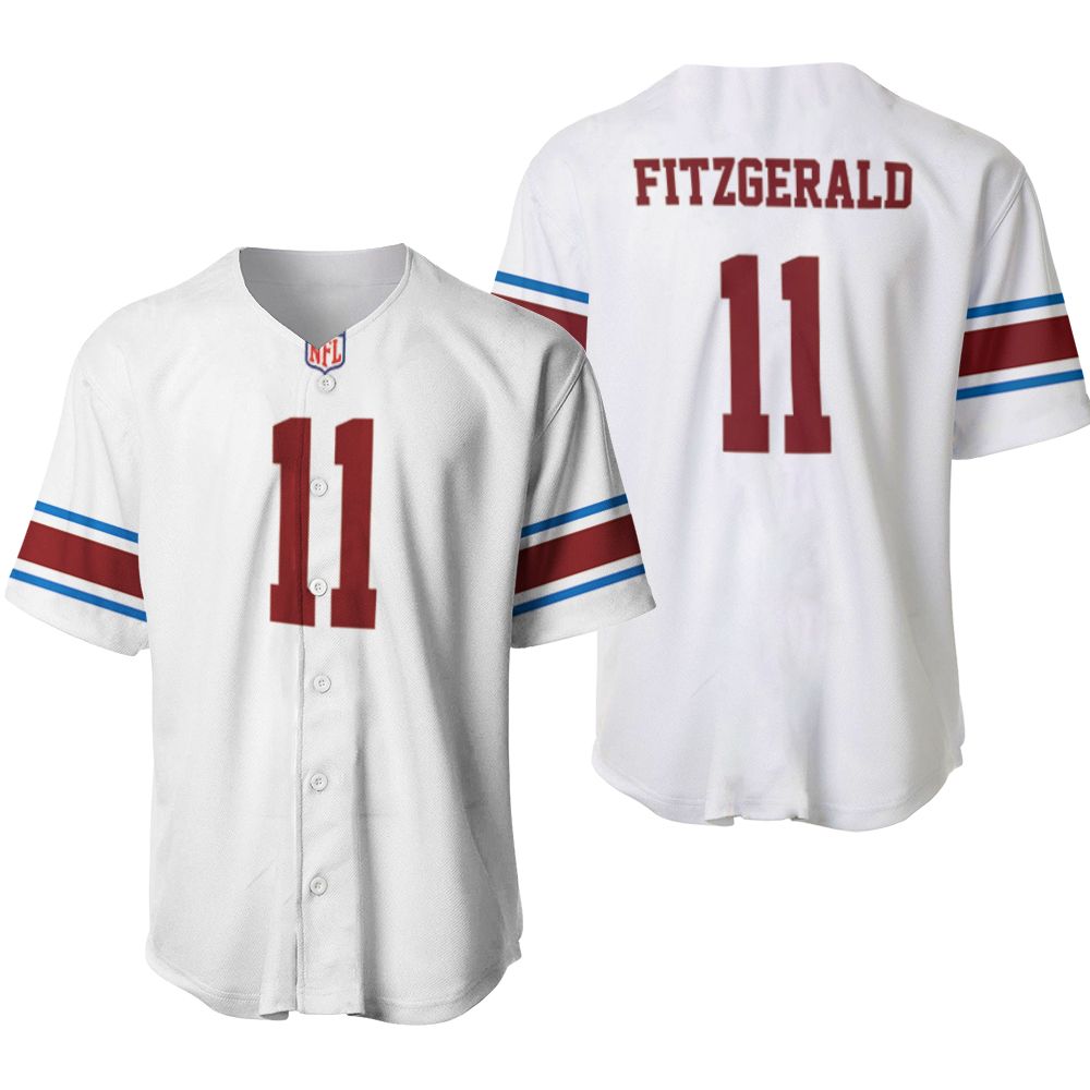 Arizona Cardinals Larry Fitzgerald #11 Great Player NFL Legacy Vintage White 3D Designed Allover Gift For Arizona Fans Baseball Jersey