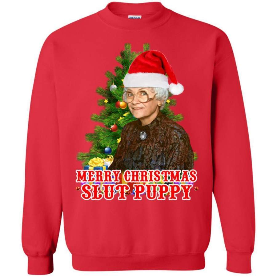 AGR Golden Girls Merry Christmas Slut Puppy Christmas Sweashirt