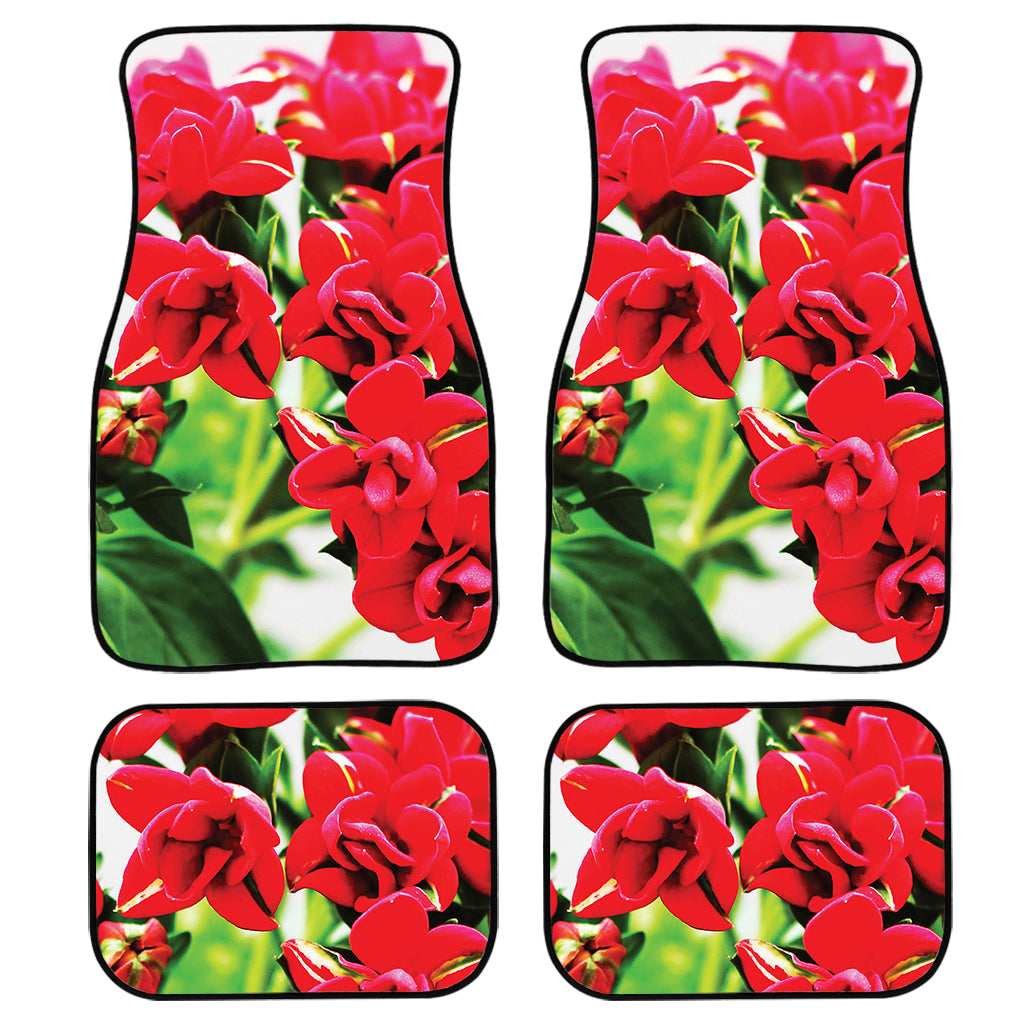 Bouvardia Plant Print Front And Back Car Floor Mats, Front Car Mat