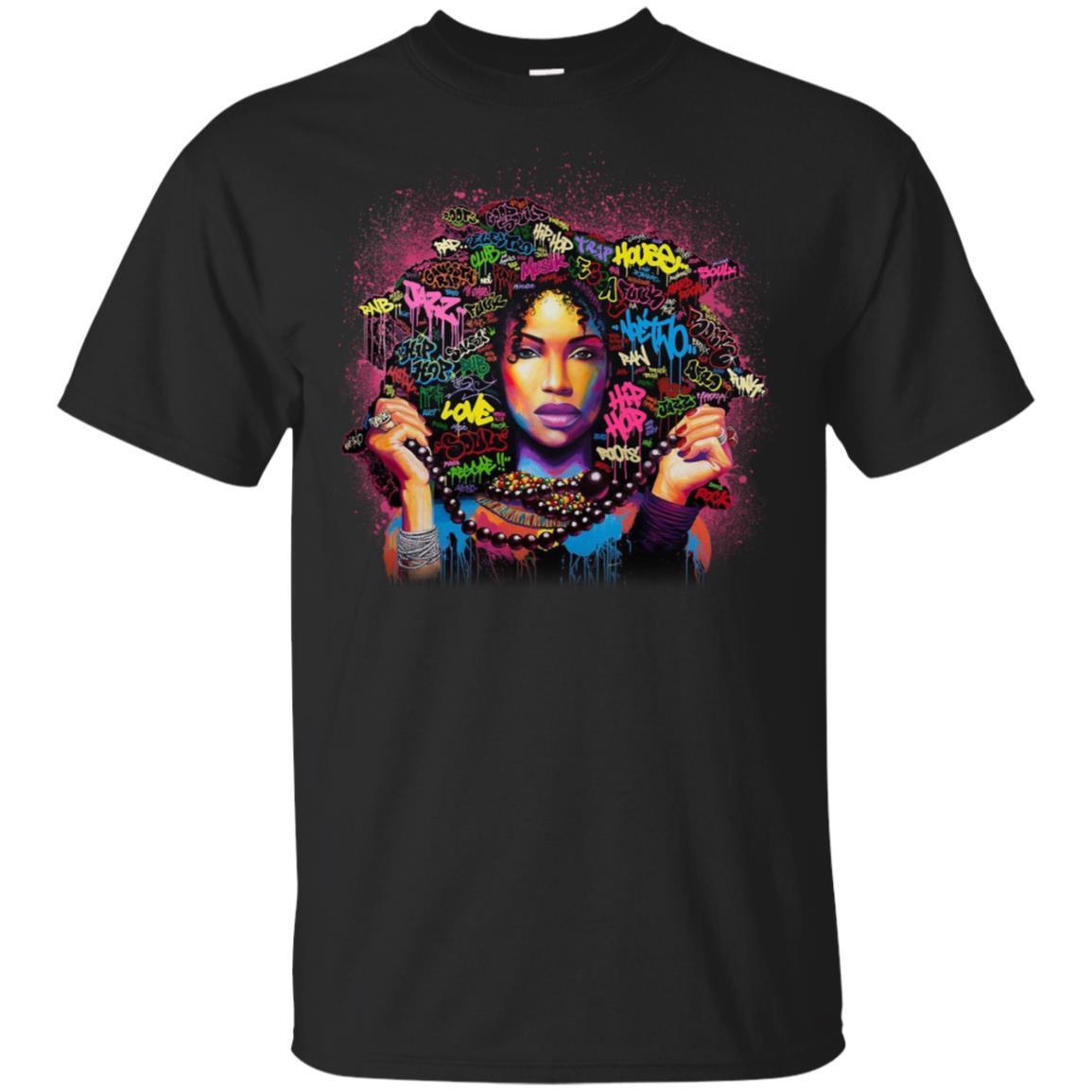 Black Girl Rock Melanin Poppin Women T-Shirt African American Clothing