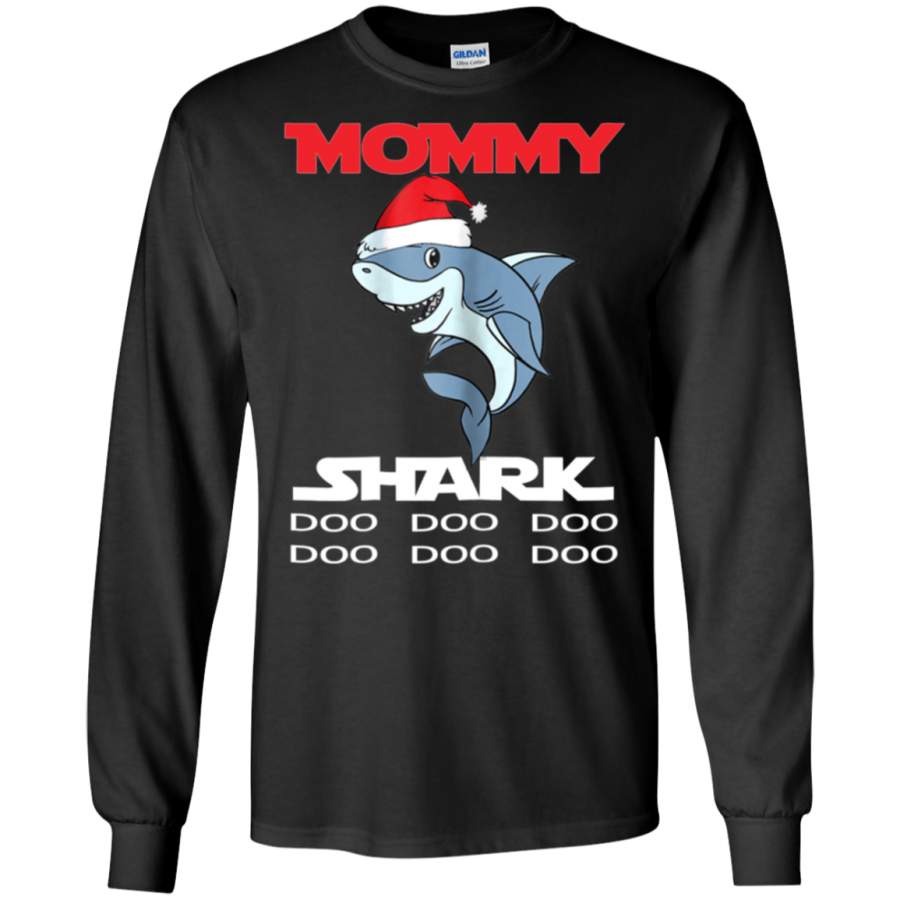 AGR Mommy Shark Doo Doo Christmas Long T-shirt