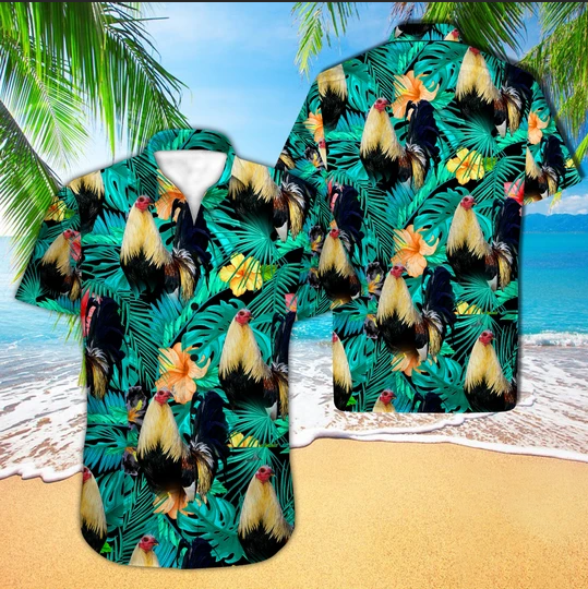 Rooster Hawaii Shirt Ha94466