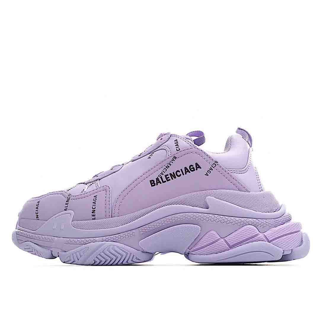 Balenciaga Triple S Allover Logo In Lilac Shoes Sneakers, Women SNK511146718