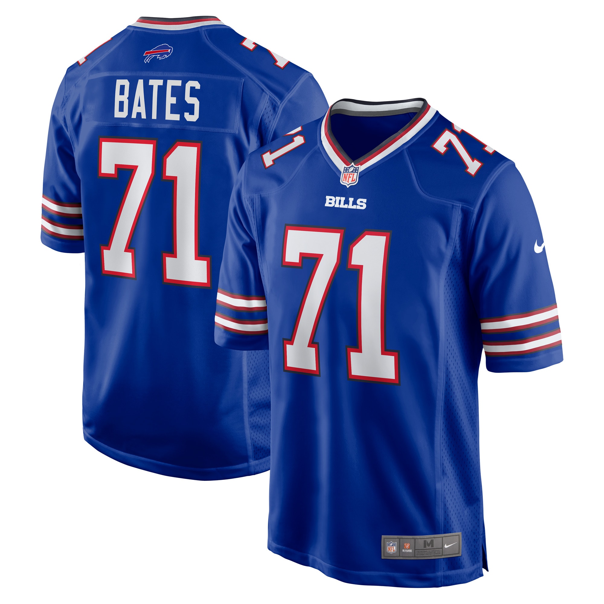 Ryan Bates Buffalo Bills Game Player Jersey – Royal