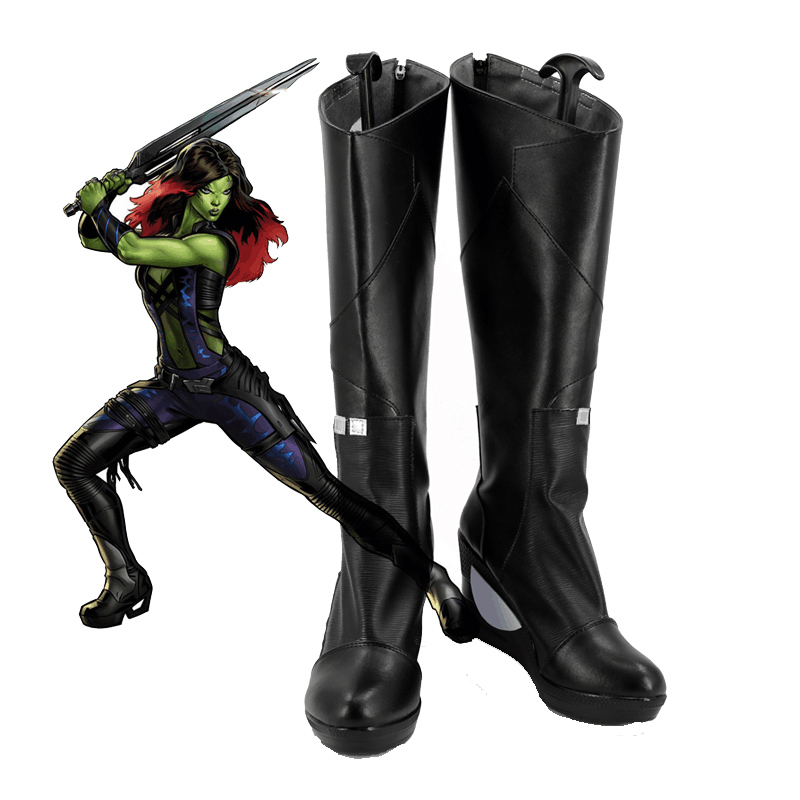 2017 New Gamora Costume Guardians of the Galaxy 2 Gamora Cosplay Costume Boots Halloween Costumes For Adult Women Custom Made alx