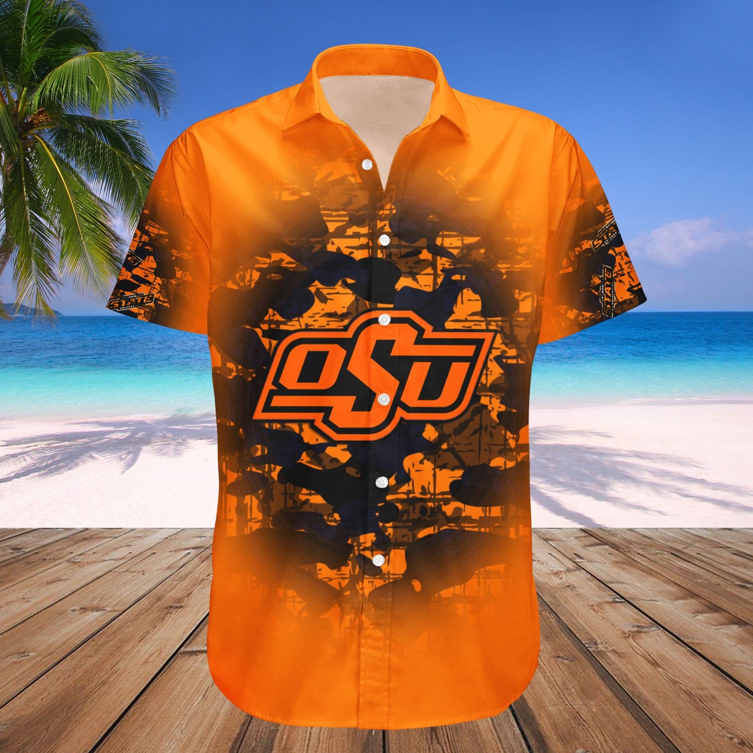 Oklahoma State Cowboys Hawaii Shirt Camouflage Vintage – NCAA