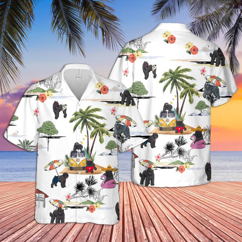 Unisex Bouvier Des Flandres Beach Hawaiian Shirt