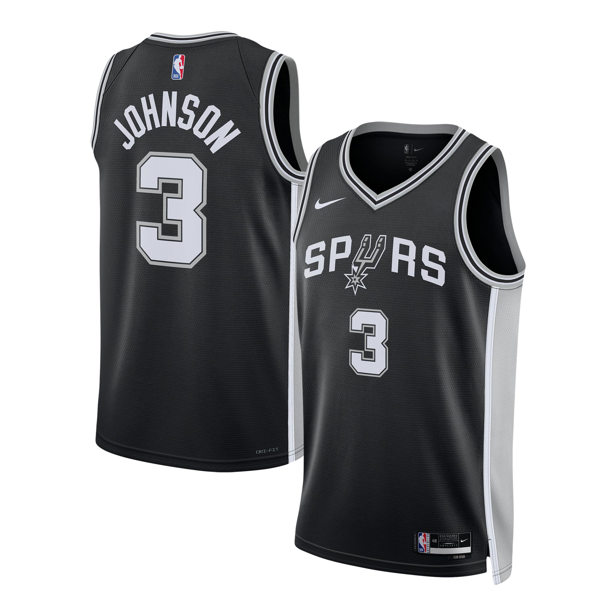 Keldon Johnson San Antonio Spurs Unisex Swingman Jersey – Icon Edition – Black