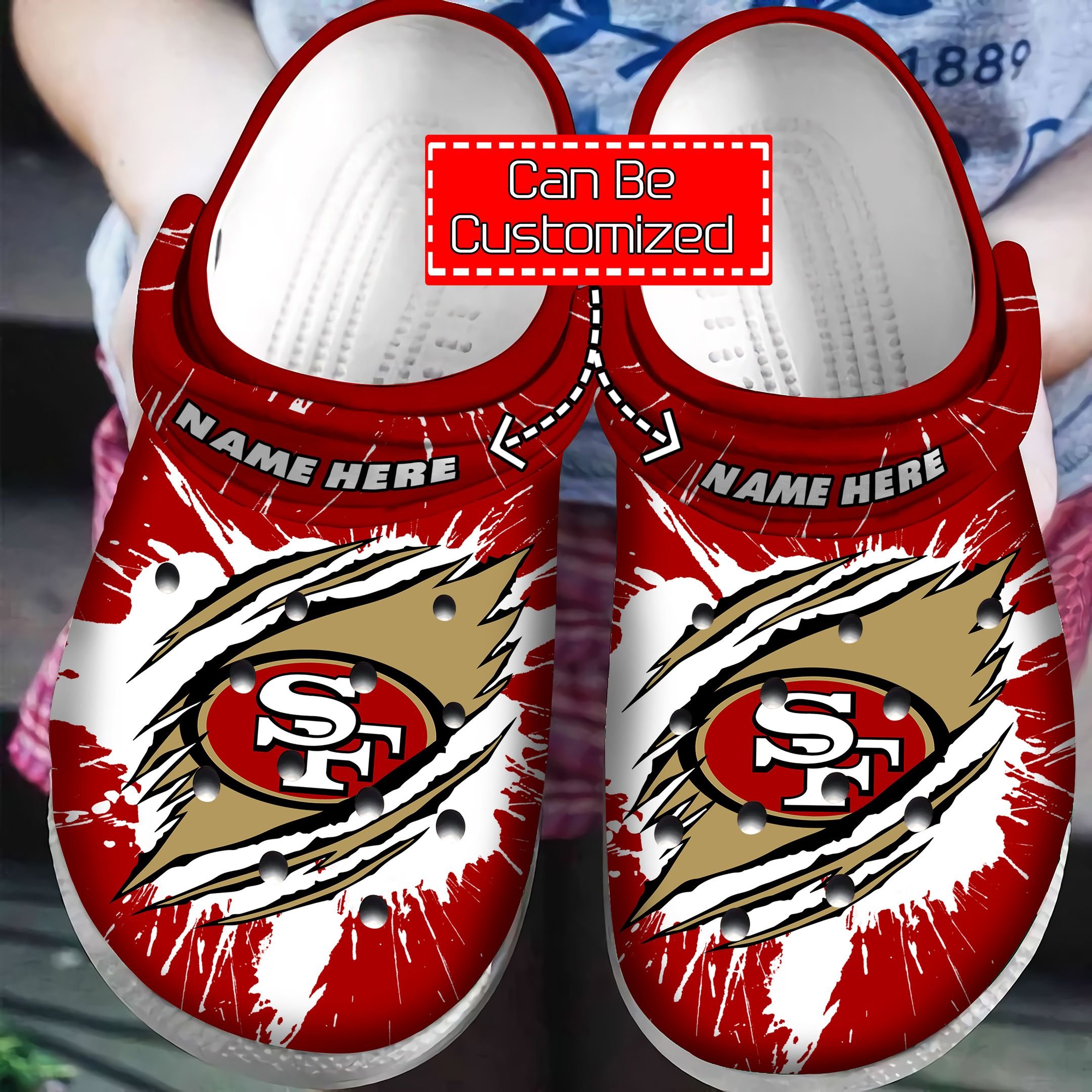 Personalized National Football Crocs – S.49Ers Football Ripped Through 