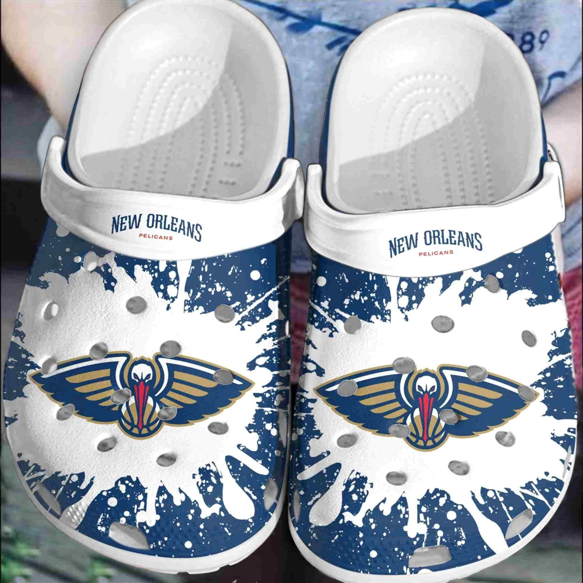 New Orleans Pelicans Basketball Club Shoes Crocband Clogs Comfortable For Men Women