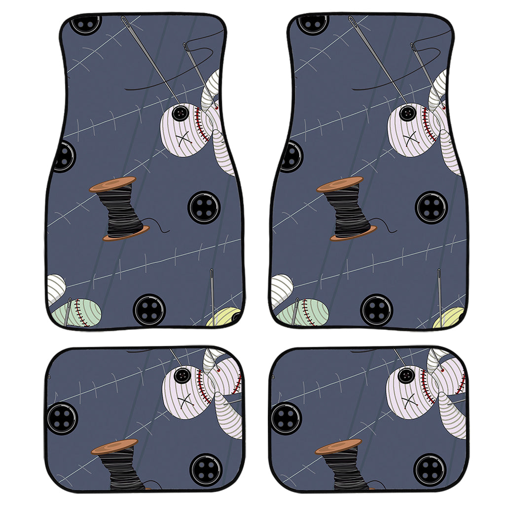 Cartoon Voodoo Doll Print Front And Back Car Floor Mats, Front Car Mat