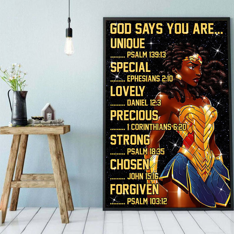 Black African American Canvas Art Graphic African American Black Art Poster Black Woman Sign Black Men Delightful Wall Art Home Decor