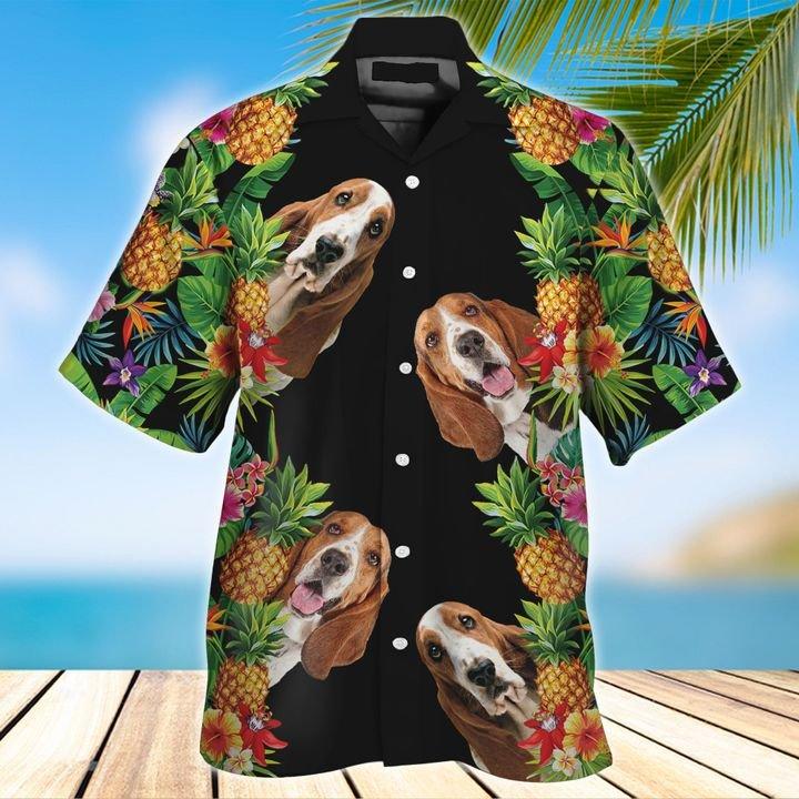 Basset Hound Pineapple Hawaii Shirt Ha48091