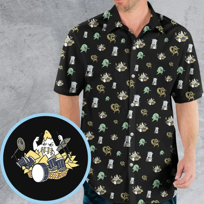 Aqua Teen Hunger Force Pattern Hawaiian Shirt