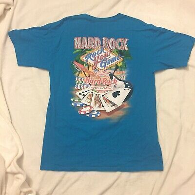 Hard Rock Cafe Tampa Shirt Blue Teal Shirt