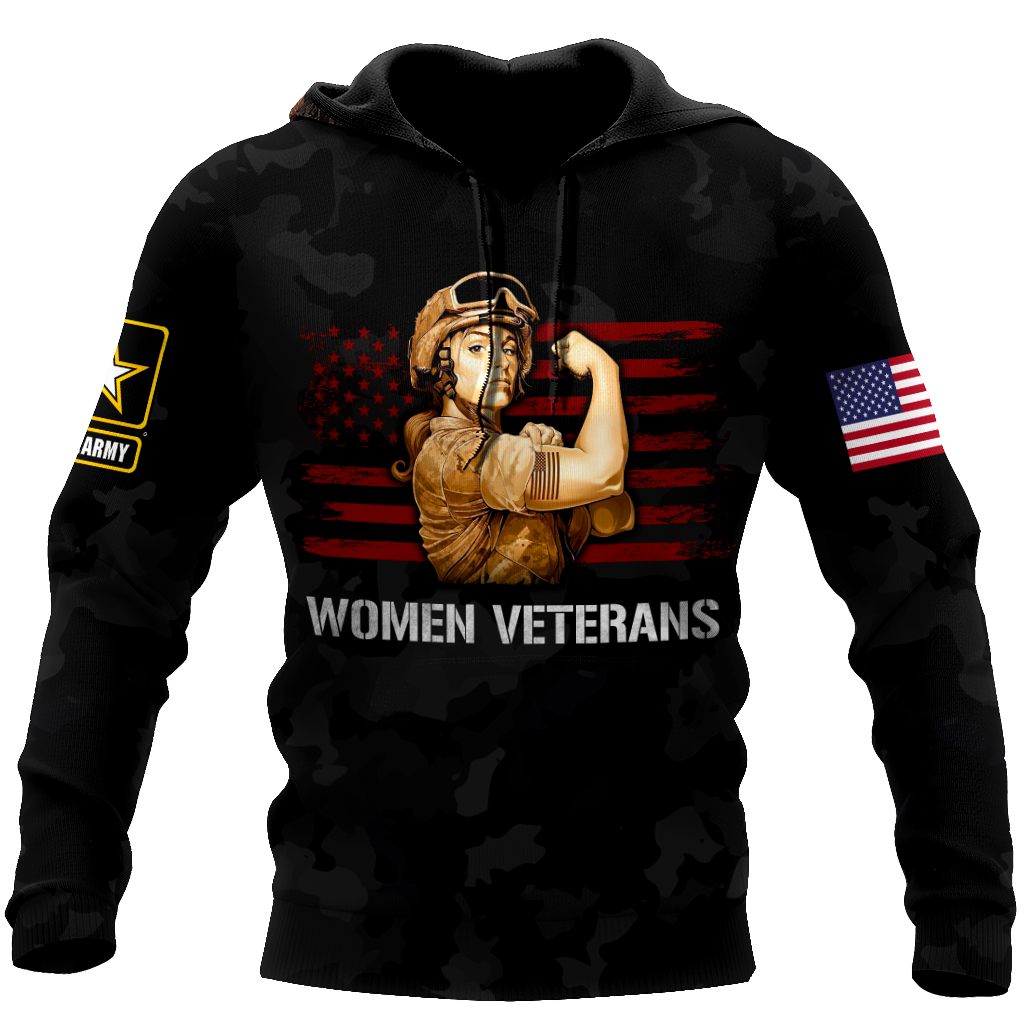 Women Veterans 3d all over printed shirts for men and women Proud Military