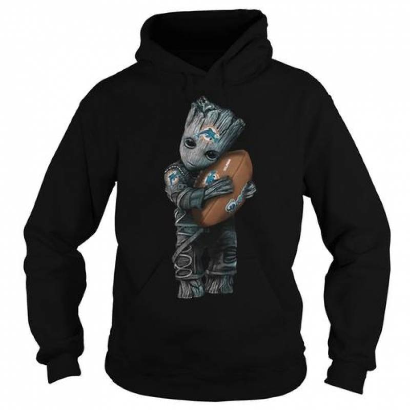 Groot Hug Miami Dolphins  Hoodie