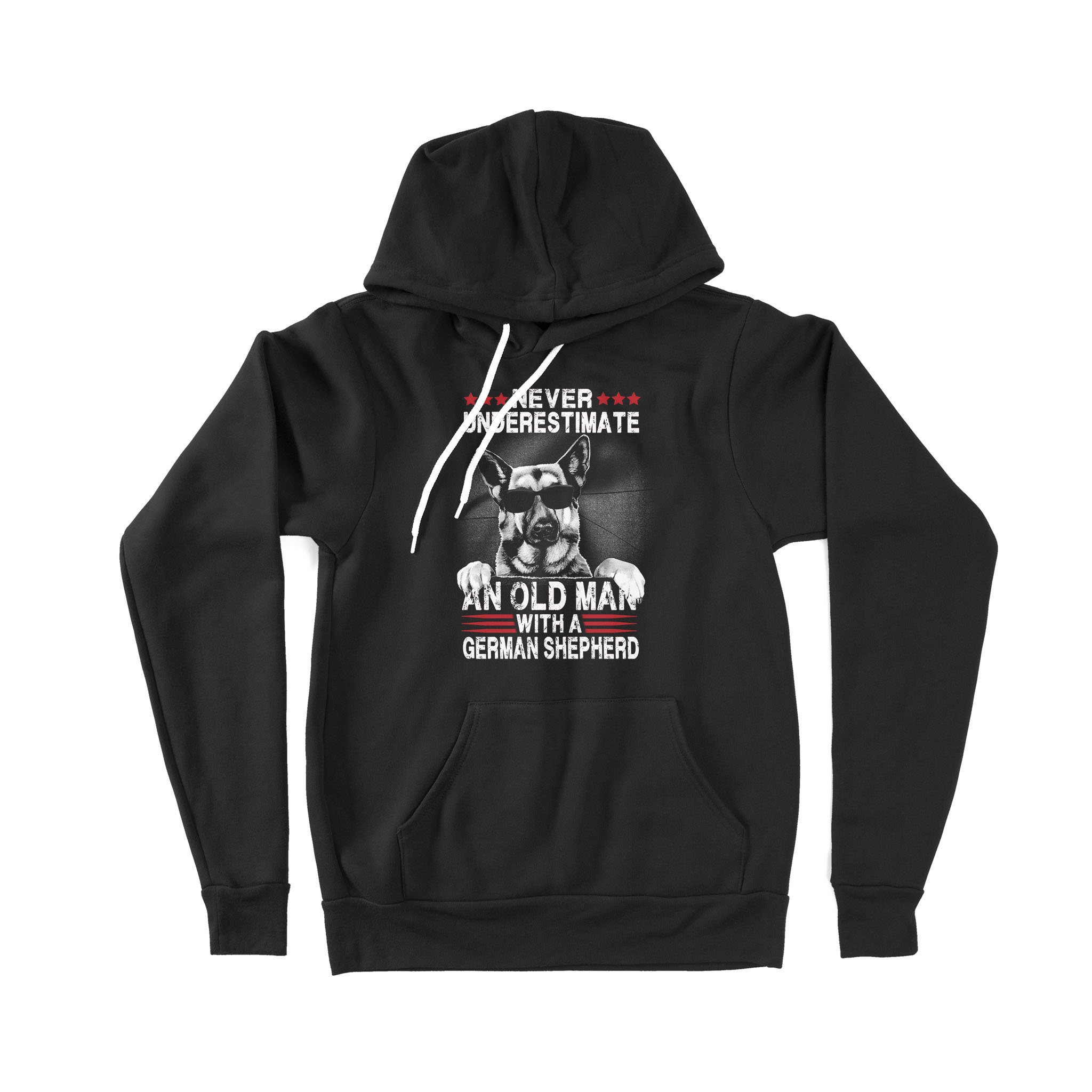 Never Underestimate An Old Man With A German Shepherd Gift Man Dog Lovers – Premium Hoodie